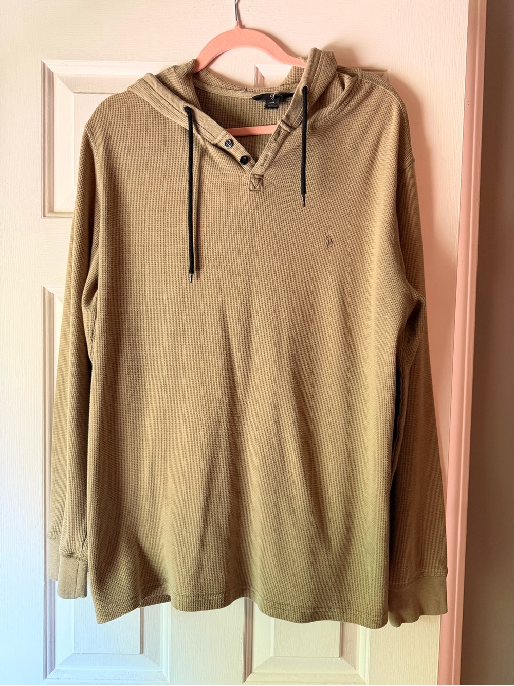 Volcom Olive Green Lightweight Hooded Shirt Jacket